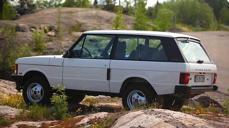 Rear Side Shot Of 2-Door Range Rover Classic