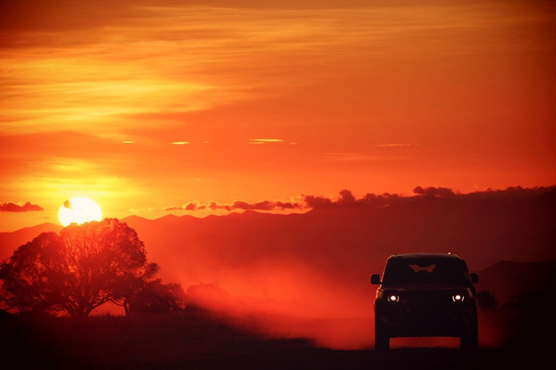 Sunset Shot For Tusk Land Rover Defender