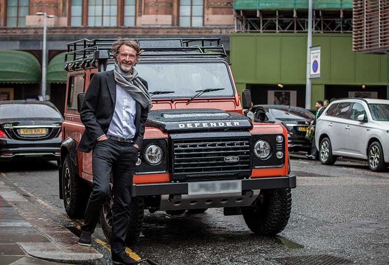 Ratcliffe With His Land Rover Defender